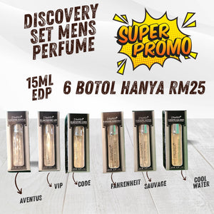 Discovery Set Mens Perfume - 6 x 15ML